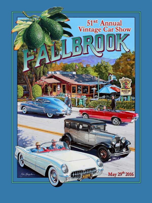Car Show Posters Fallbrook Vintage Car Club